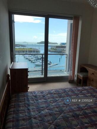 Bedroom Looking Through Patio Doors 