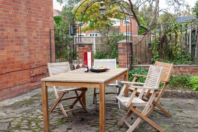 Paved terrace