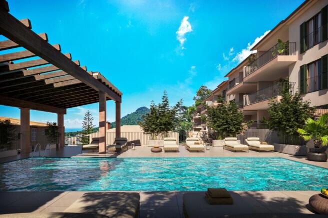 Pool with lounges