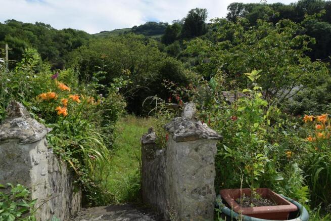 Steps from garden to lower garden