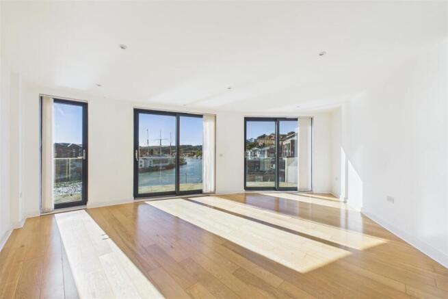 living area with window view