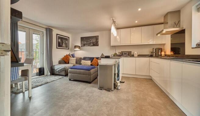 Refitted Open Plan living dining kitchen