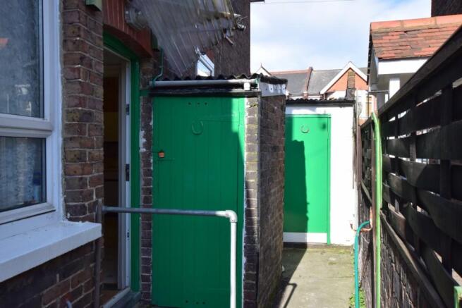 Rear of garage