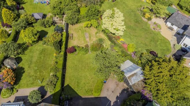 Aerial View of the Rear Garden
