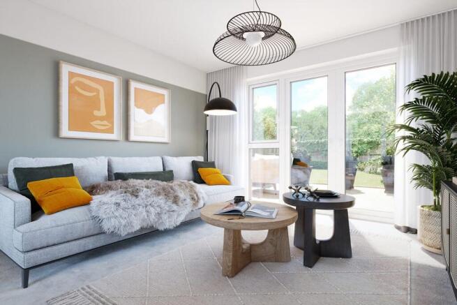 The lounge is flooded with natural light