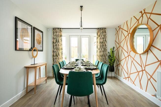 Entertain family and friends in the dining room or enjoy family mealtimes