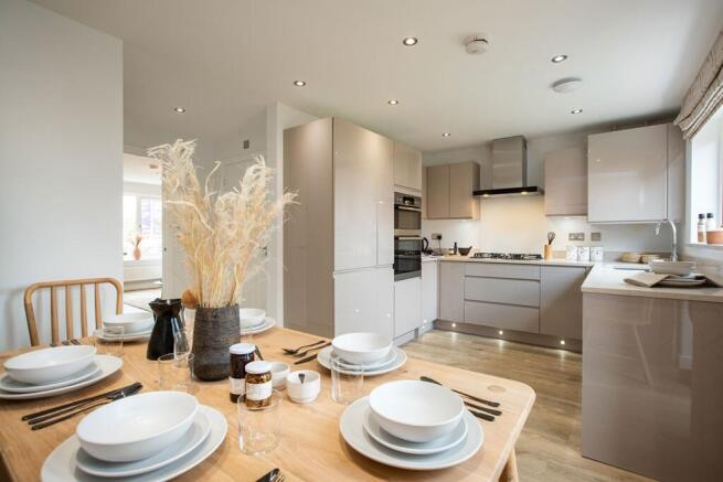 The Kitchen diner is a social space typical Taylor Wimpey home