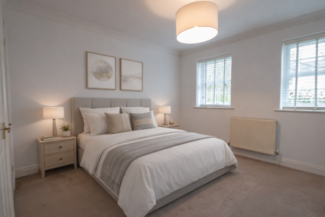 Virtually Staged Bedroom