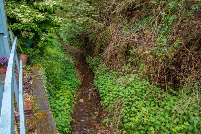 Stream at base of rear garden