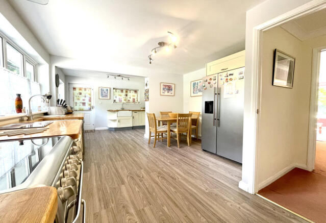 Kitchen dining and family area 