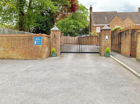 Approach & gates to property