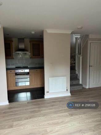 Kitchen From Living/ Dining Room