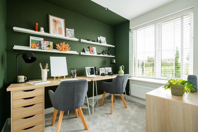 A downstairs study, ideal for working from home