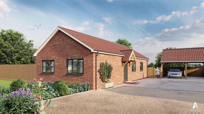 3-bed detached on A Single Storey New Home in the Village of Hales, £365,000