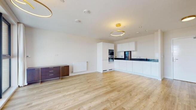 Bright open plan kitchen with modern finishes...