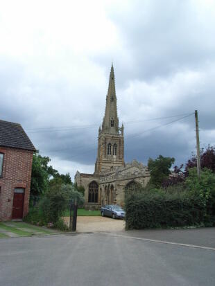 view of church