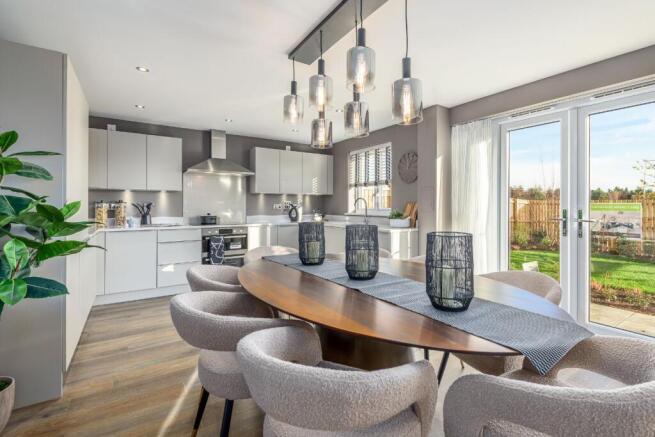 Kitchen/dining in 4 bedroom Harris house type