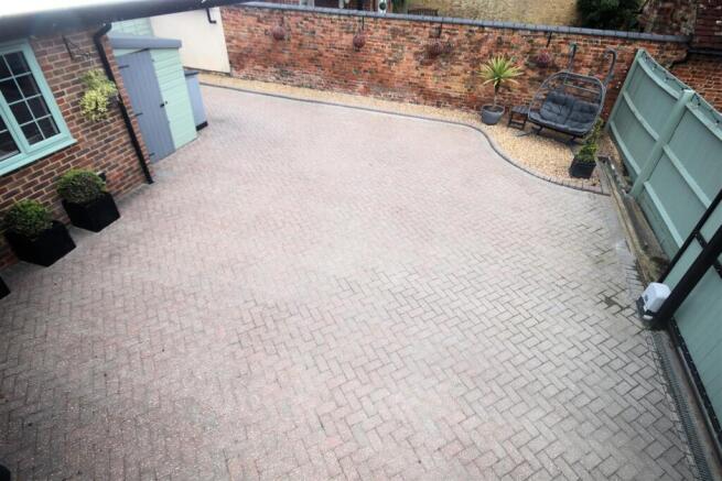 View of Courtyard Garden & Parking