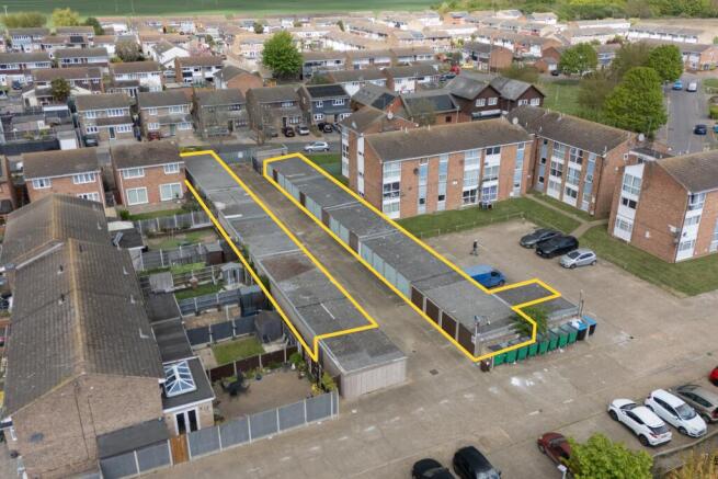Garages at Clyde Rear of 26 Ashlands Court, Coronation Avenue East, Tilbury, Essex, RM18 8RY