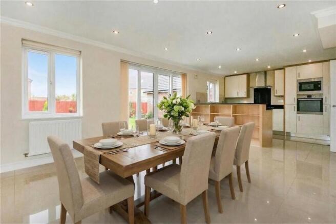 Dining Kitchen Staged