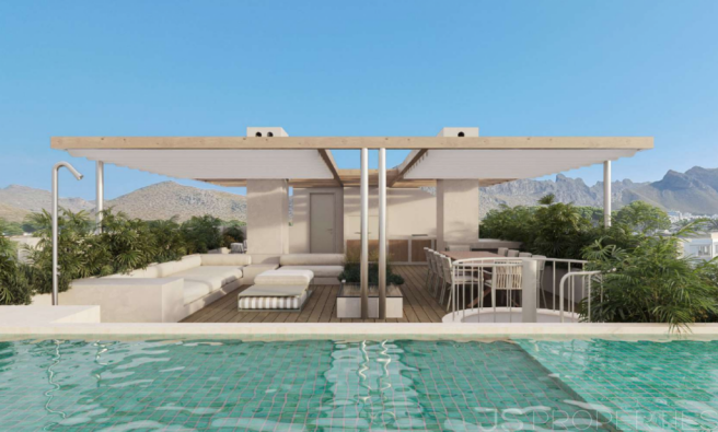 Complete building on the beachfront with seven apartments and a commercial unit