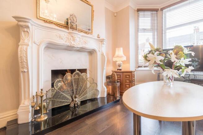 Lounge fireplace