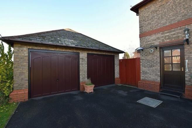 Detached double garage