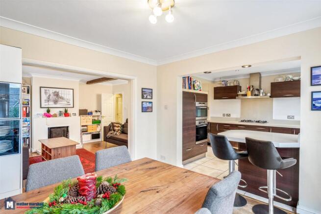 Dining Room into Kitchen and Lounge