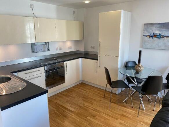 living space/kitchen