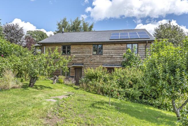 Solar panels on barn