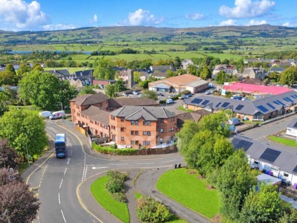 Medine Court, Beith drone pic