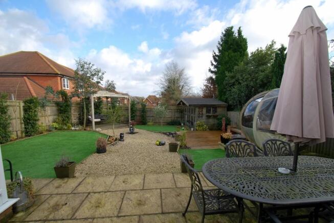 Rear garden mid