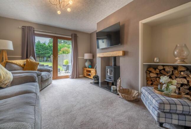 Living Room with woodburner