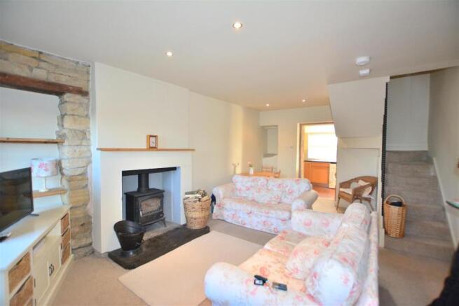 The open plan living room and diner