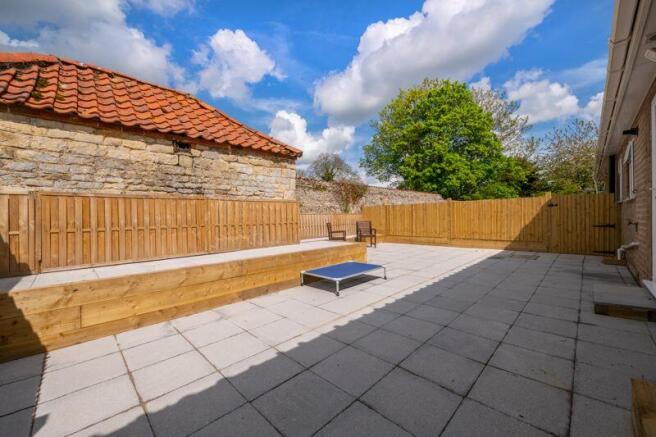 Rear paved area
