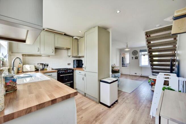Modern Kitchen With Open Plan Lounge View