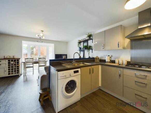 Living/ dining & kitchen area.