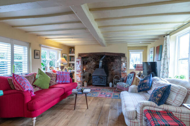 Sitting room with inglenook