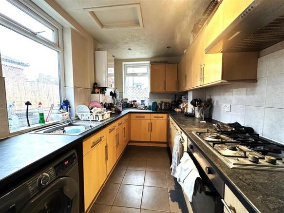 Bright kitchen with ample counter space...