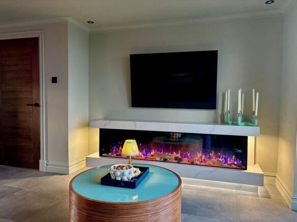 Lounge with open plan kitchen