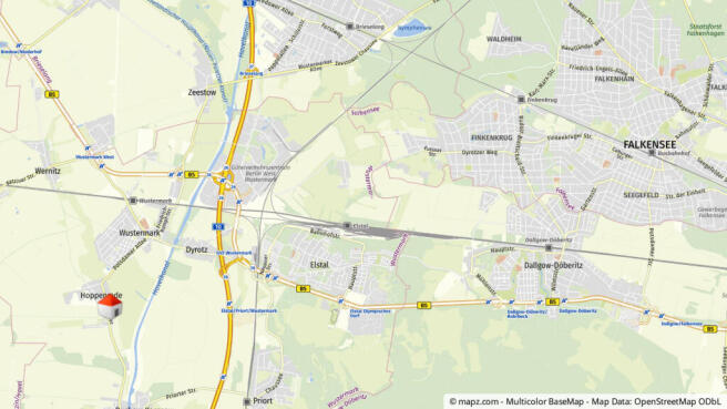 Geolyzer Kartenausschnitt