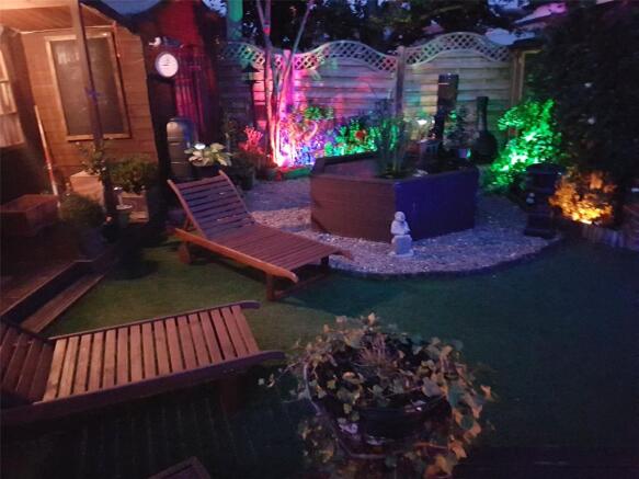 Garden at night