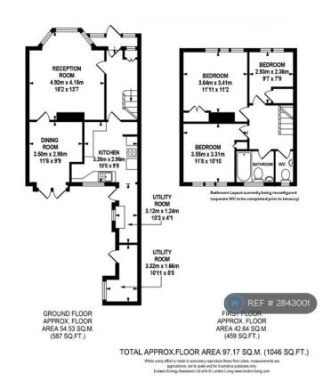 Floor Plan - Reconfigured Bathroom & Wc
