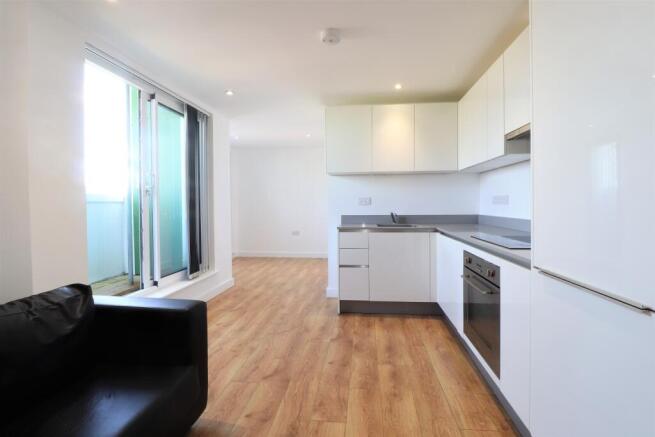 Open plan lounge/kitchen