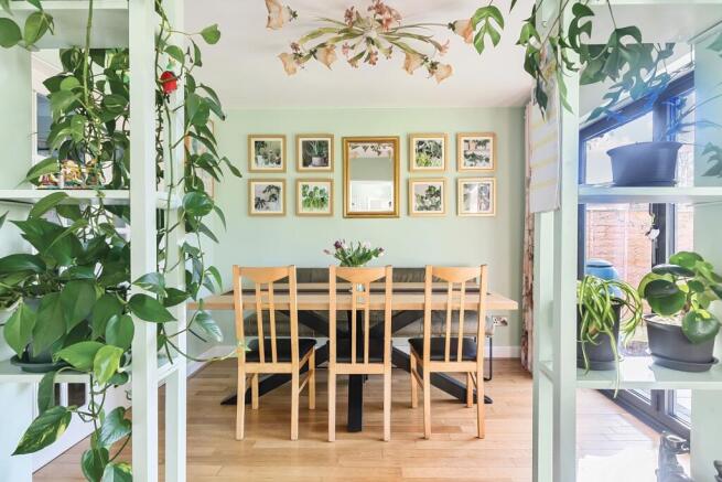 View from kitchen through to dining area