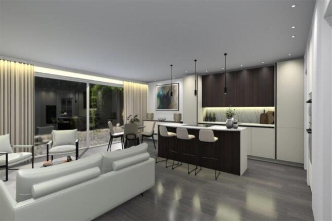 Open plan kitchen/di