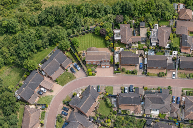 Aerial view. Illustration purposes only