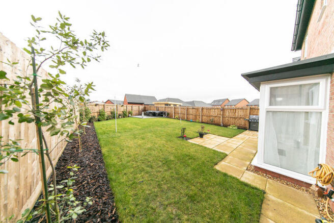 Neatly landscaped private garden