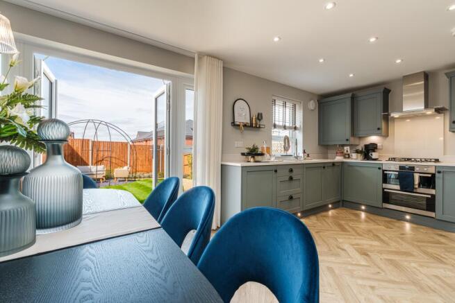 Interior view of the kitchen & dining in our 4 bed Kingsley home