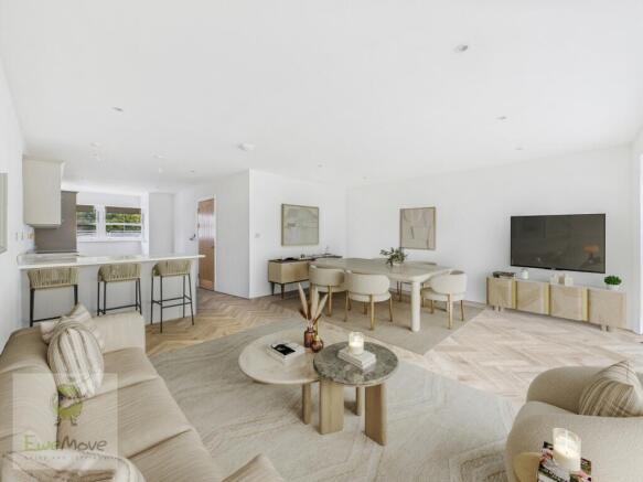 Living Dining Room Virtually Staged